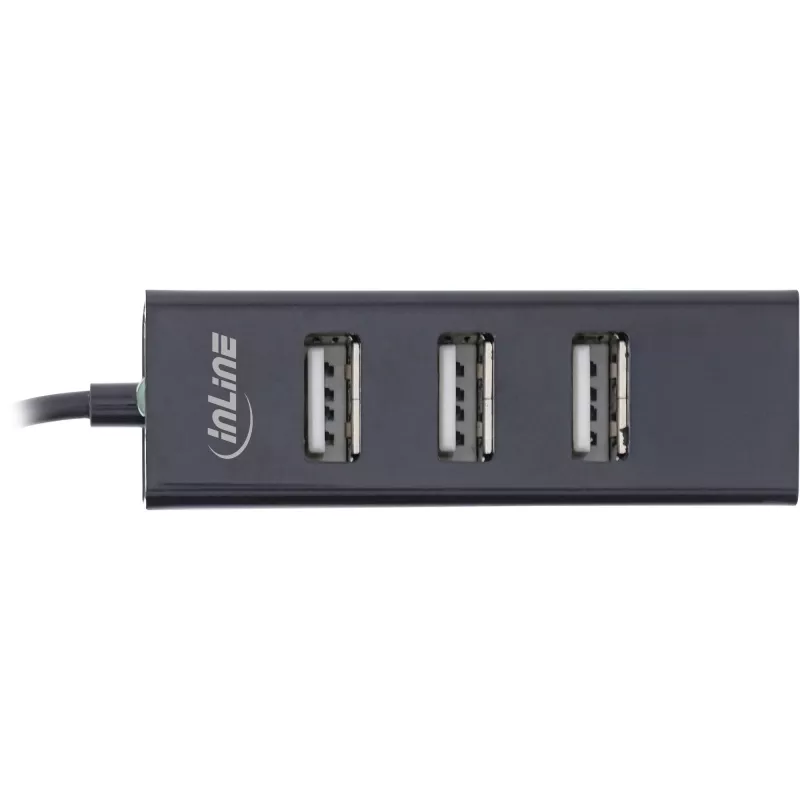 InLine USB 2.0 4 prievadų šakotuvas, USB-C kištukas į 4x USB-A lizdą, laidas 15 cm