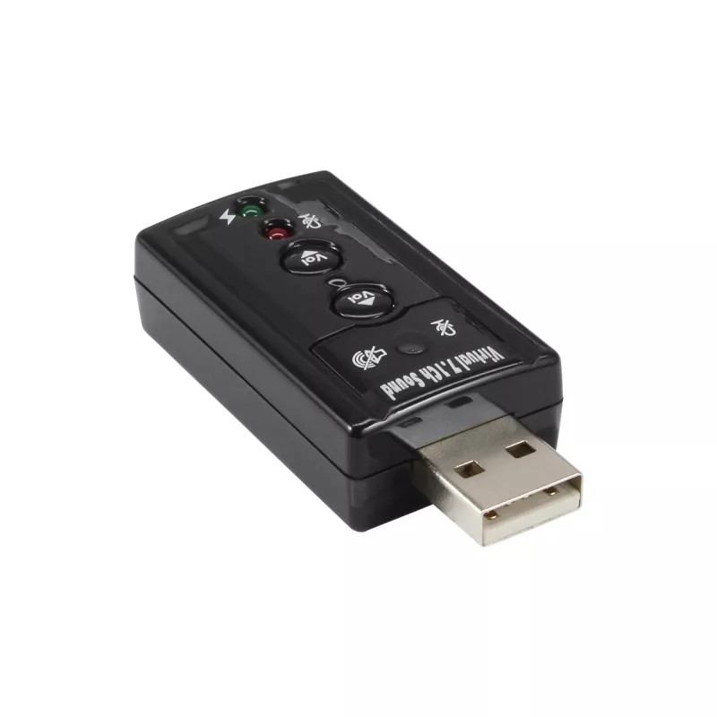 USB garso plokštė InLine 33051C su virtualiu 7.1 erdviniu garsu