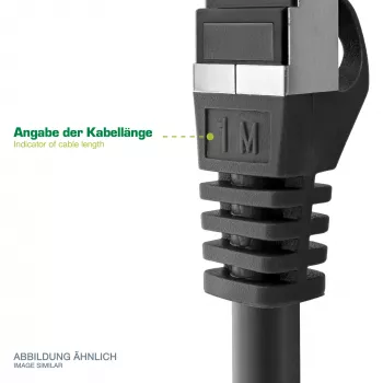 InLine komutacinis kabelis S/FTP PiMF Cat.8.1 be halogenų 2000 MHz juodas, 1,5 m