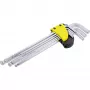 Ilgas šešiabriaunių raktų rinkinys Hexagon Allen 9 vnt. InLine 43085