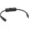 InLine nuolatinės srovės laidas su jungikliu, DC kištukas/lizdas 5,5x2,1 mm, AWG 18, juodas, 0,20 m