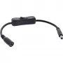 InLine nuolatinės srovės laidas su jungikliu, DC kištukas/lizdas 5,5x2,1 mm, AWG 18, juodas, 0,20 m