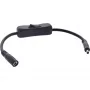 InLine nuolatinės srovės laidas su jungikliu, DC kištukas/lizdas 4,0x1,7mm, AWG 18, juodas, 0,20m