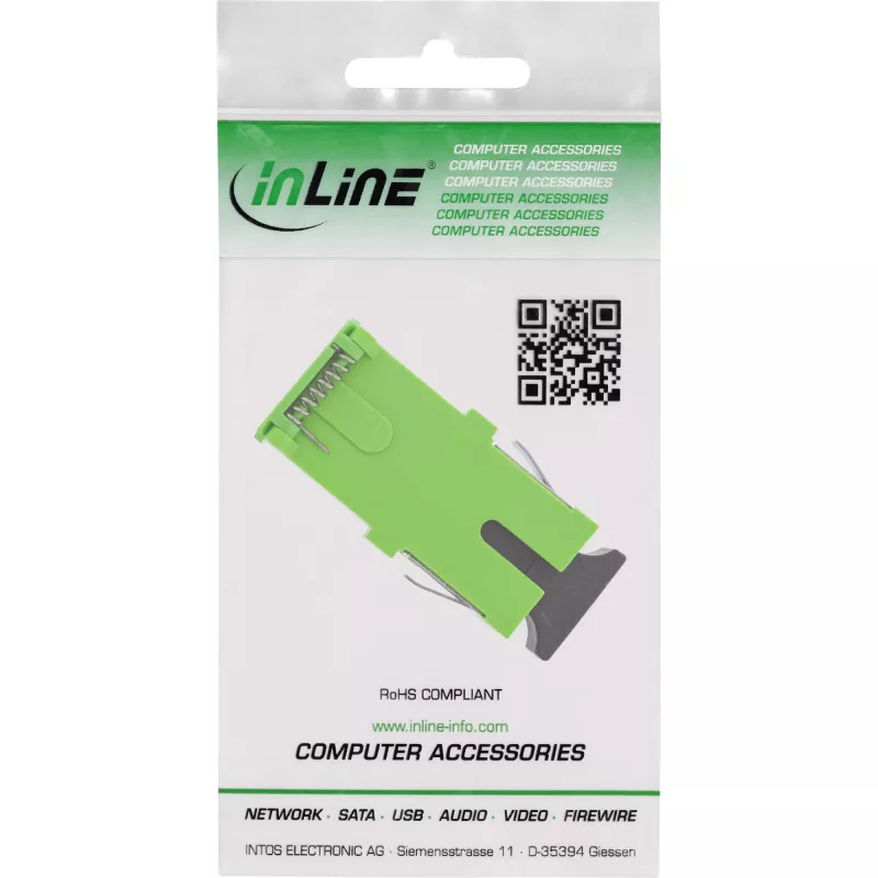 Šviesolaidinis adapteris InLine 89992F SC/SC vienmodis žalias