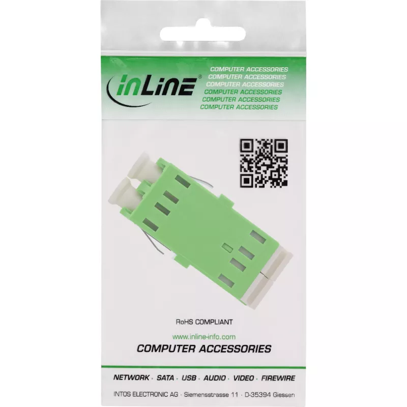 Šviesolaidinis adapteris InLine 89989P LC/LC SM žalias