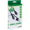 InLine 2in1 USB-C laidas + USB-A adapteris, USB 2.0, 100W, TPE, juodas, 1 m
