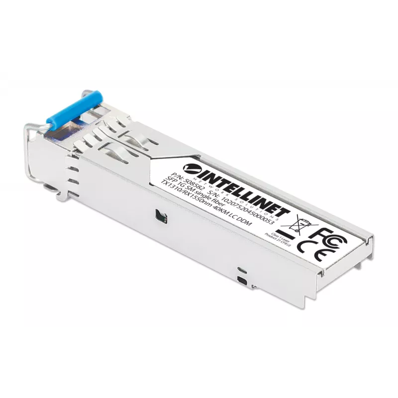 Intellinet Gigabit Fiber WDM Bi-Directional SFP Optical siųstuvas-imtuvas Module 1000Base-BX-U LC 40 km