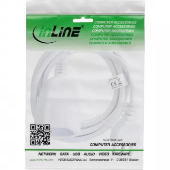 InLine 16403I maitinimo ilgintuvas 3 m 1 kintamosios srovės lizdas (-ai) Vidinis Baltas