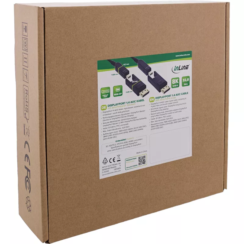 InLine 17250O DisplayPort kabelis 50 m Mini DisplayPort / DisplayPort juodas