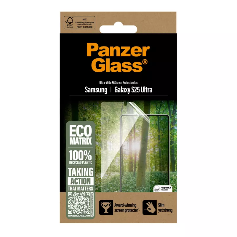 PanzerGlass ® ECO MATRIX ekrano apsauga Samsung Galaxy S25 Ultra | Itin platus pritaikymas