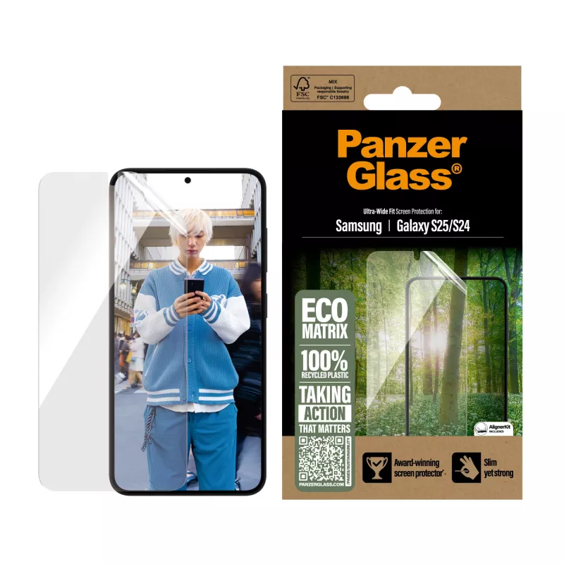 PanzerGlass ® ECO MATRIX ekrano apsauga Samsung Galaxy S25 | S24 | Ultra-Wide Fit