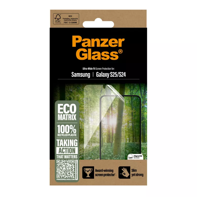 PanzerGlass ® ECO MATRIX ekrano apsauga Samsung Galaxy S25 | S24 | Ultra-Wide Fit