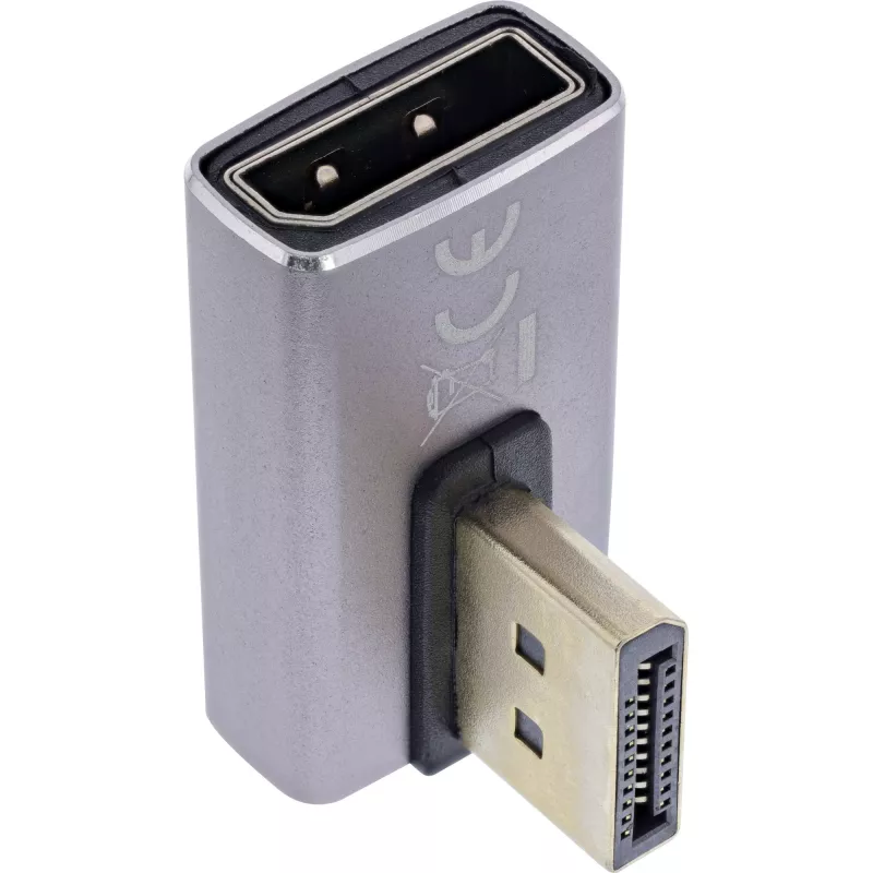 DisplayPort lyties keitiklis InLine 17291I pilkas juodas auksuotas
