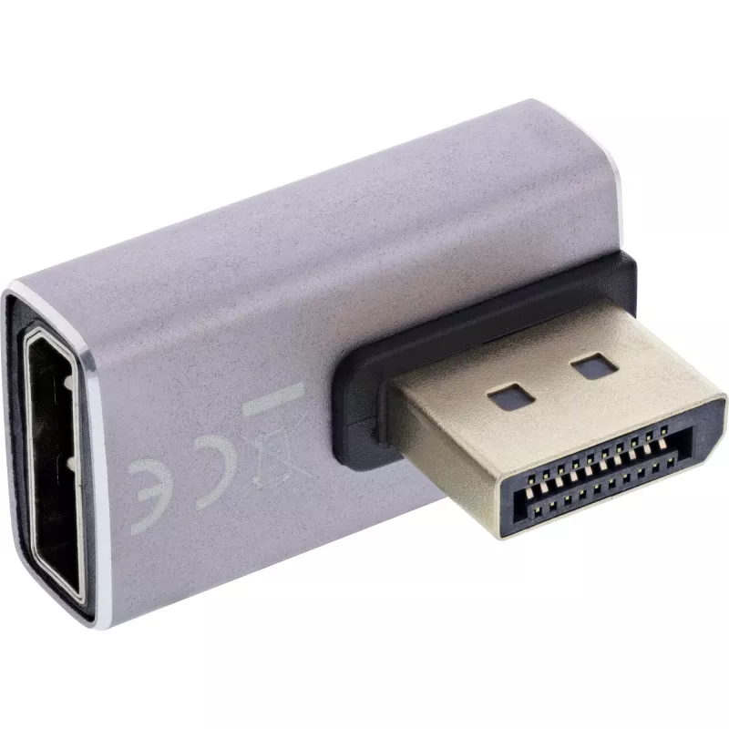 DisplayPort lyties keitiklis InLine 17291H Pilka Juoda Auksuotas