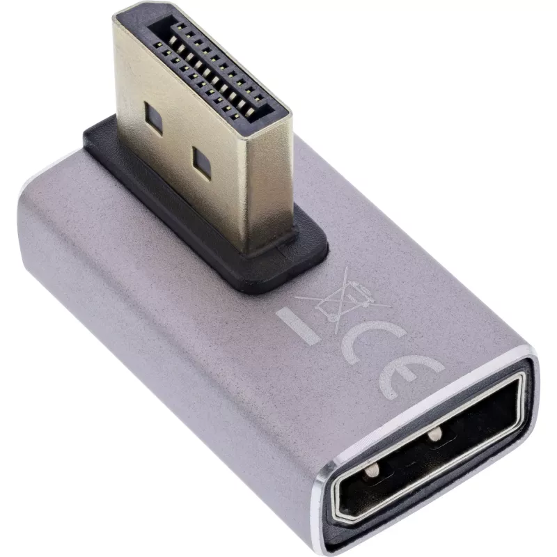 DisplayPort lyties keitiklis InLine 17291H Pilka Juoda Auksuotas