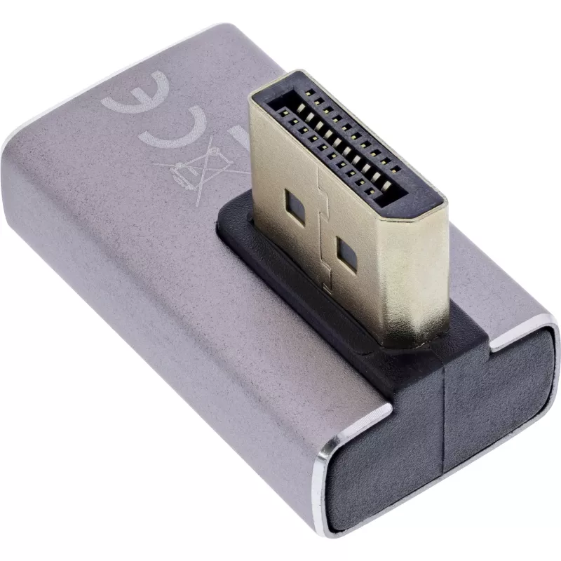 DisplayPort lyties keitiklis InLine 17291H Pilka Juoda Auksuotas