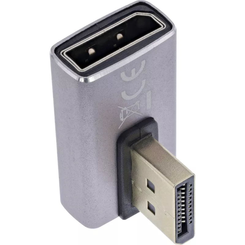 DisplayPort lyties keitiklis InLine 17291H Pilka Juoda Auksuotas