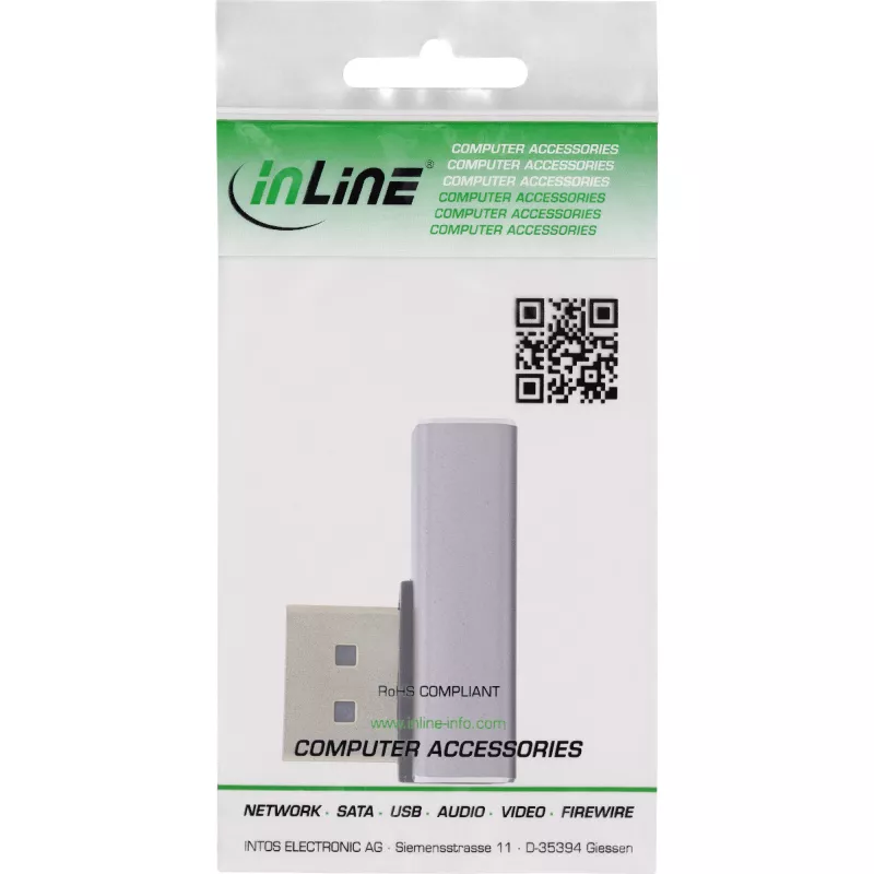 DisplayPort lyties keitiklis InLine 17291H Pilka Juoda Auksuotas
