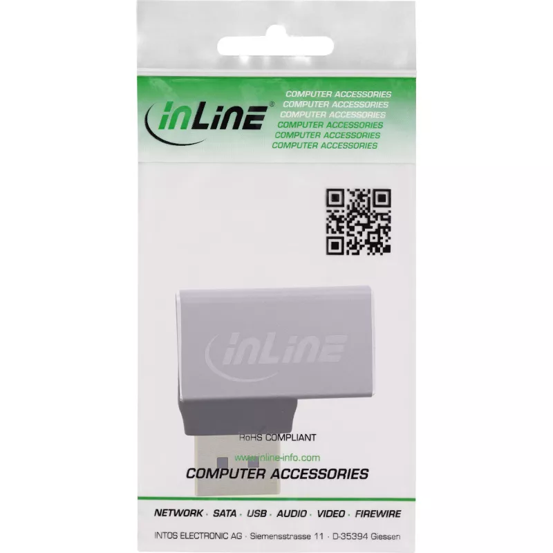 InLine 17291E laido lyčių keitiklis DisplayPort Pilka, Juoda