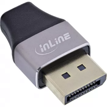 InLine 17291B kabelio jungties adapteris DisplayPort Mini DisplayPort Juoda, Pilka