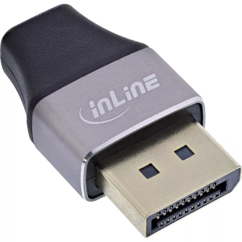 InLine 17291B kabelio jungties adapteris DisplayPort Mini DisplayPort Juoda, Pilka