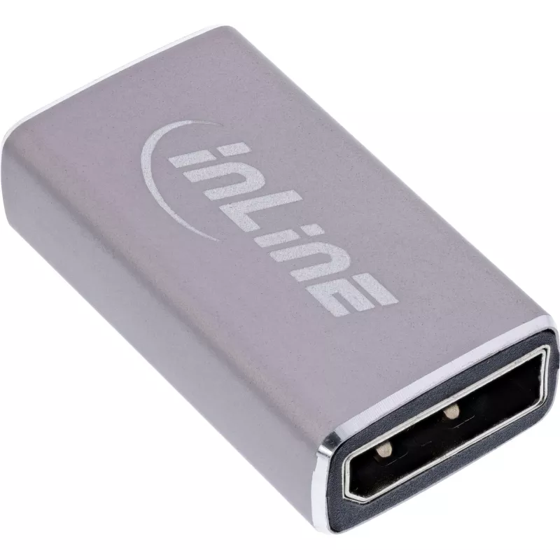 DisplayPort lyties keitiklis InLine 17291A pilkas, paauksuoti kontaktai
