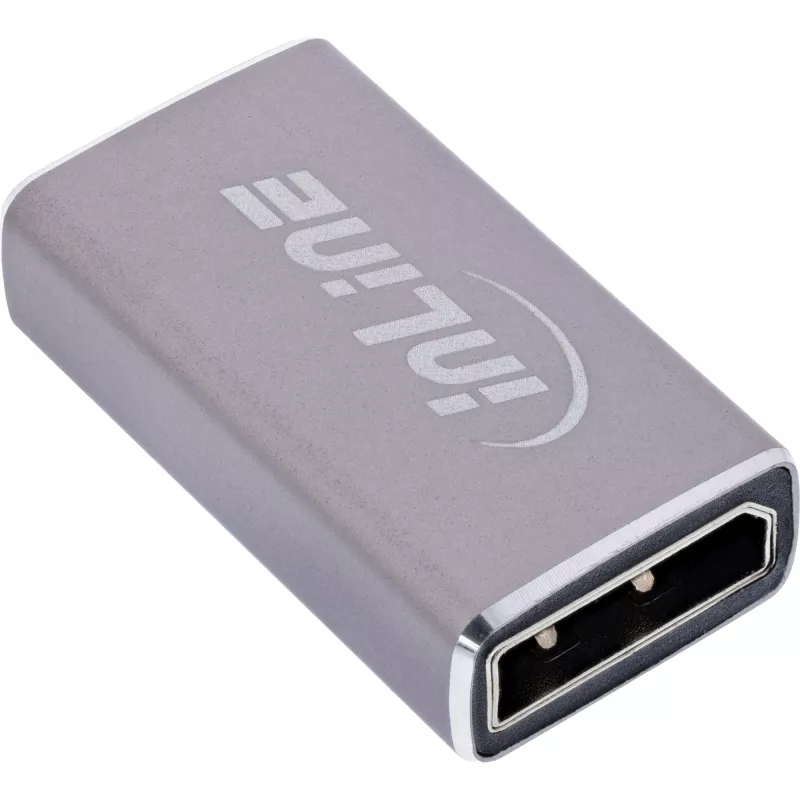DisplayPort lyties keitiklis InLine 17291A pilkas, paauksuoti kontaktai