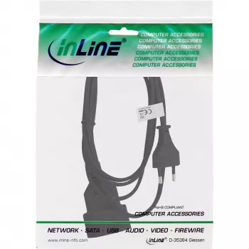 InLine 16686S maitinimo laidas juodas 0,5 m CEE7/16