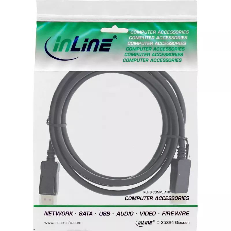 DisplayPort laidas InLine 15303 3 m juodas DisplayPort į DisplayPort