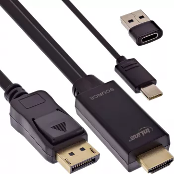 Aktyvus vaizdo keitiklis InLine 17161I 3840x2160 HDMI į DisplayPort