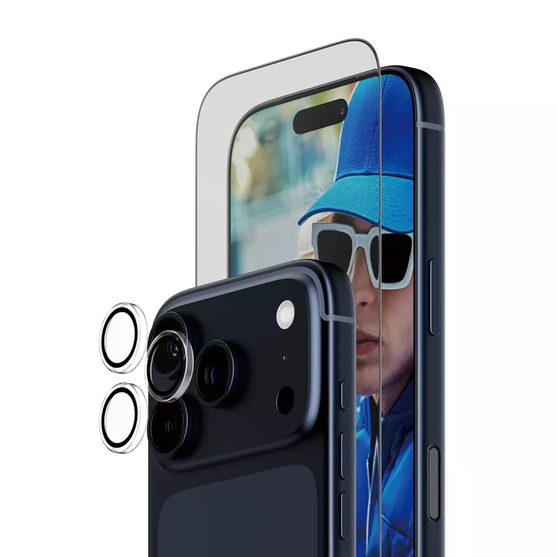 PanzerGlass 2-in-1 Essentials Bundle iPhone 17 Pro atsparus įbrėžimams ir smūgiams