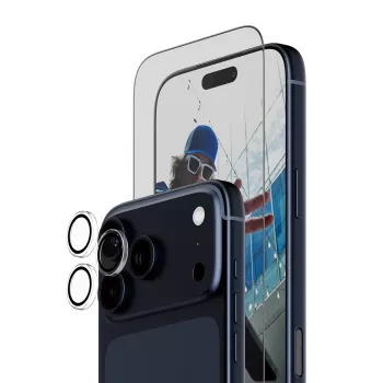 PanzerGlass 2-in-1 Essentials Bundle iPhone 17 Pro Max atsparus įbrėžimams ir smūgiams