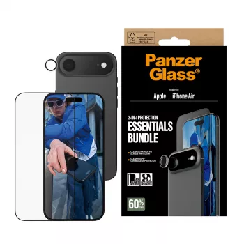PanzerGlass 2-in-1 Essentials Bundle iPhone Air Scratch Shock Resistant