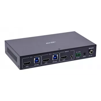 InLine 57885C KVM jungiklis montavimui į stelažą, juodas