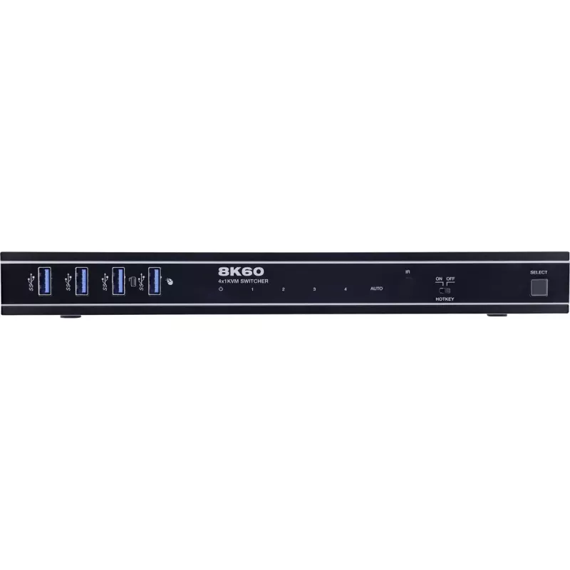 InLine 57885D KVM jungiklis montavimui į stelažą, juodas