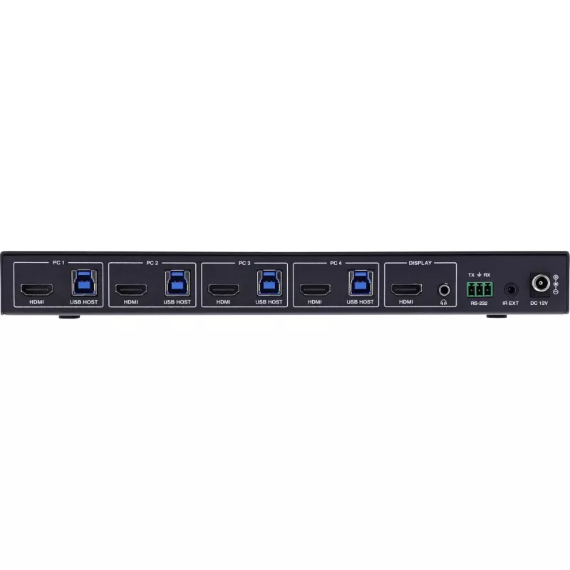 InLine 57885D KVM jungiklis montavimui į stelažą, juodas