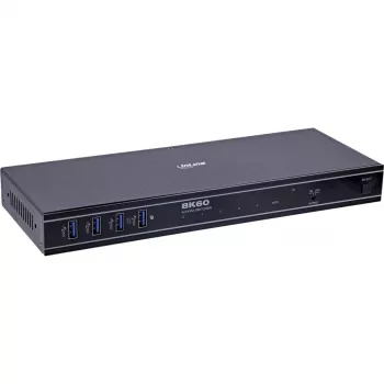 InLine 57885D KVM jungiklis montavimui į stelažą, juodas