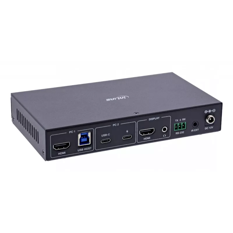 InLine 57885E KVM jungiklis montavimui į stelažą, juodas