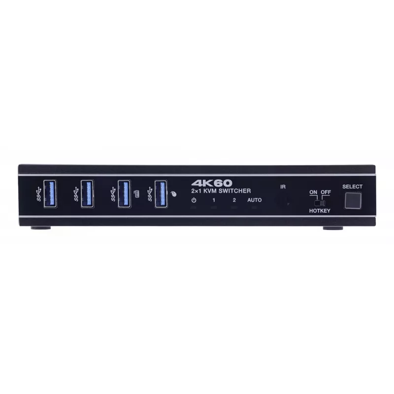 InLine 57885E KVM jungiklis montavimui į stelažą, juodas
