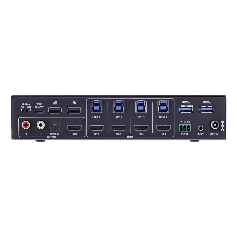 InLine 57885I KVM jungiklis montavimui į stelažą, juodas