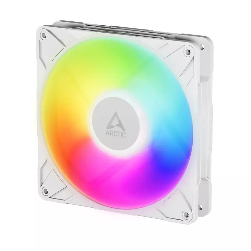 ARCTIC Freezer P14 Pro A-RGB (balta) – 3 vnt. pakuotė 140 mm A-RGB PWM ventiliatorius su kabelių skirstytuvu