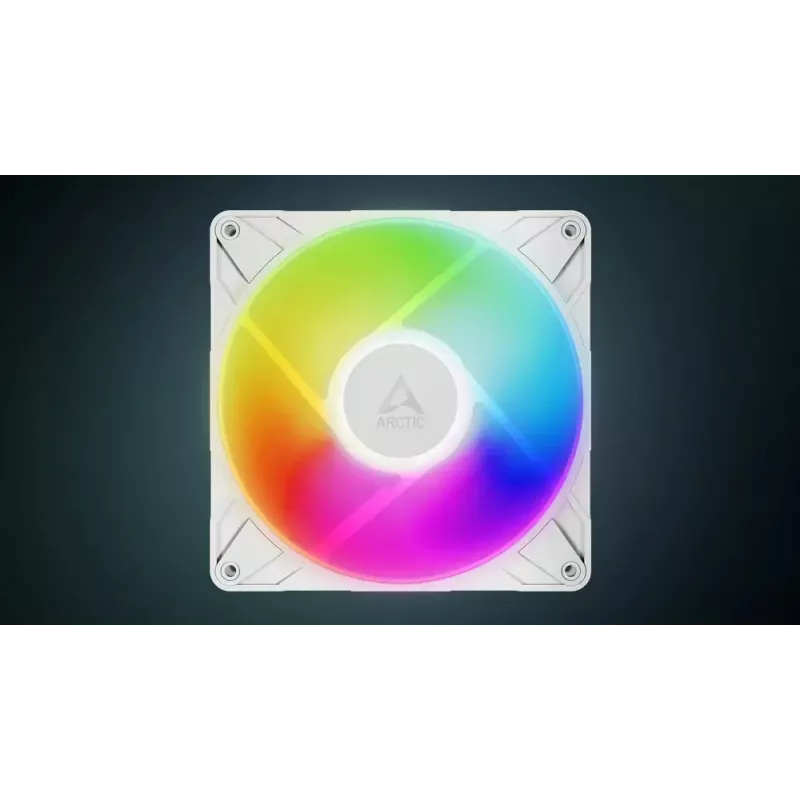 ARCTIC Freezer P14 Pro A-RGB (balta) – 3 vnt. pakuotė 140 mm A-RGB PWM ventiliatorius su kabelių skirstytuvu