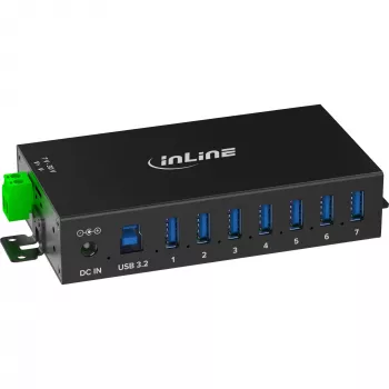 InLine 35396B sąsajų šakotuvas USB 3.2 Gen 1 (3.1 Gen 1) Type-B 5000 Mbit/s juodas