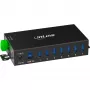 InLine 35396B sąsajų šakotuvas USB 3.2 Gen 1 (3.1 Gen 1) Type-B 5000 Mbit/s juodas