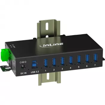 InLine 35396B sąsajų šakotuvas USB 3.2 Gen 1 (3.1 Gen 1) Type-B 5000 Mbit/s juodas