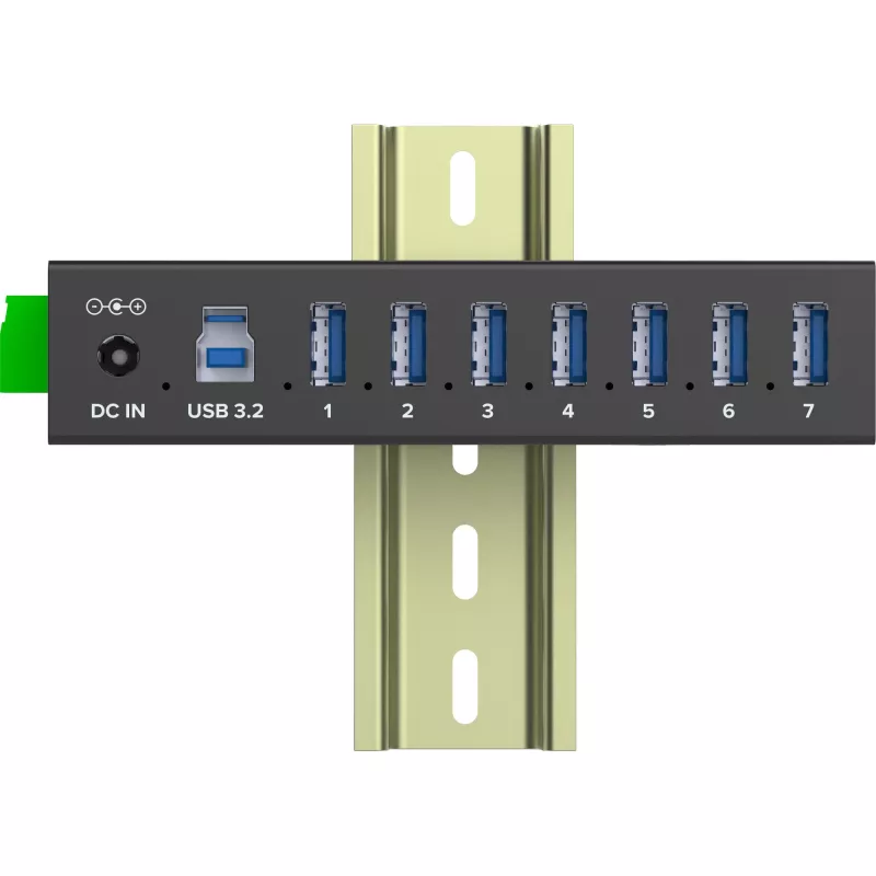 InLine 35396B sąsajų šakotuvas USB 3.2 Gen 1 (3.1 Gen 1) Type-B 5000 Mbit/s juodas