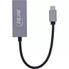 InLine 33380Q RJ-45 adapteris USB Type-C kištukas 1 Gbit/s pilkas