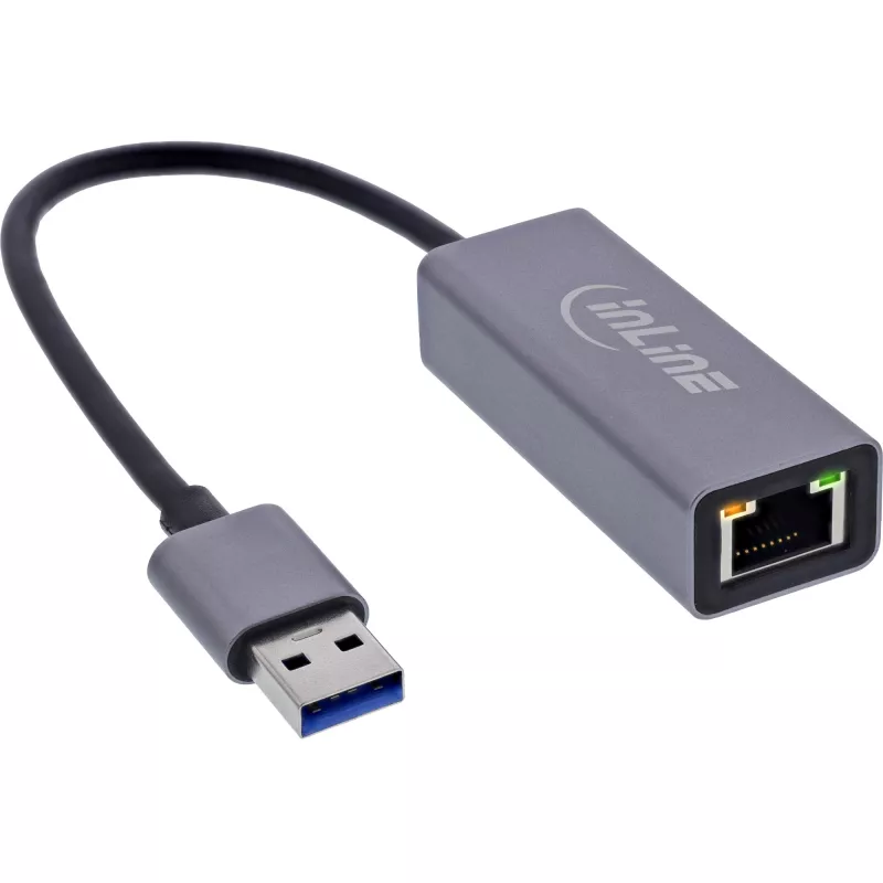 InLine 33380P sąsajos kortelės / adapteris RJ-45 USB Type-A (vyriškas) 1 Gbit/s