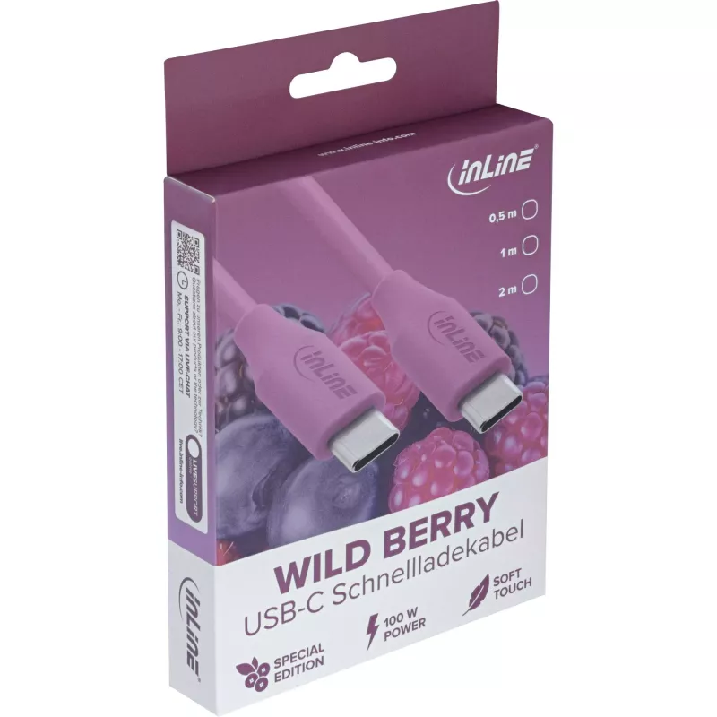 InLine 35892P USB laidas USB 2.0 2 m USB C Violetinė