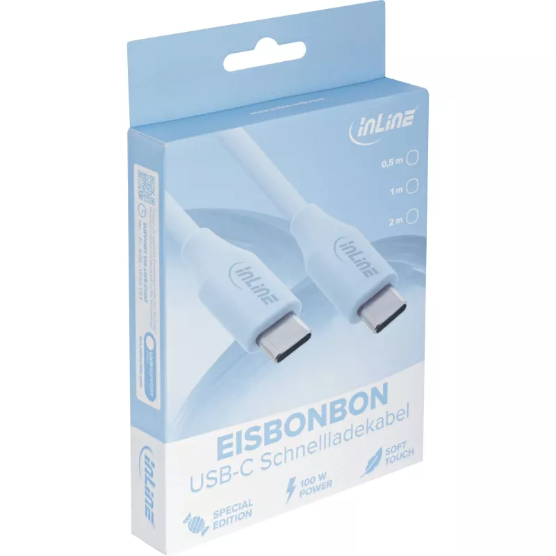 InLine 35892B USB kabelis USB 2.0 2 m USB C Mėlynas